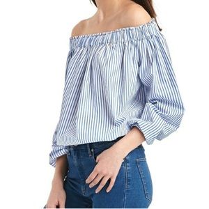 GAP off the shoulder striped top. Size Large. Worn few times. Good condition.